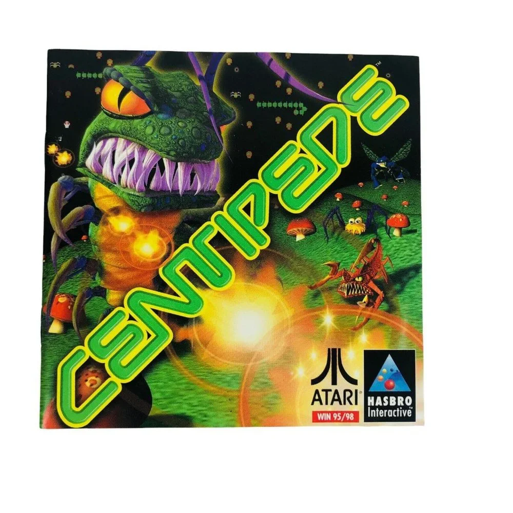 Centipede PC CD ROM Windows 95/98 Atari Hasbro Interactive Arcade‎ Game 1998 VTG